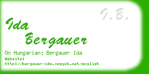 ida bergauer business card